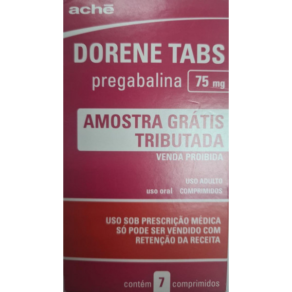 Dorene Tabs - Pregabalina 75mg - 7 Comprimidos
